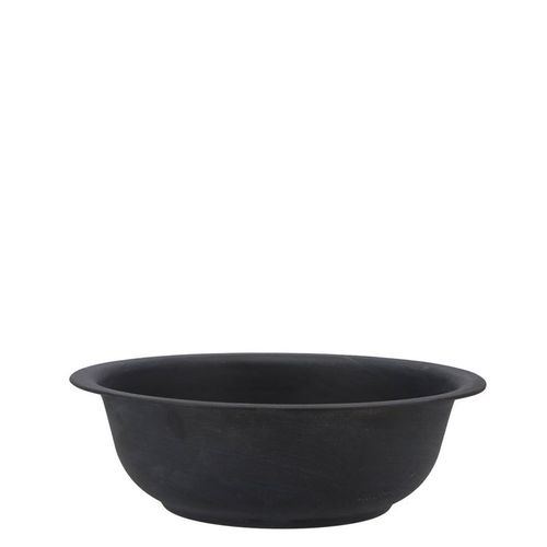 Zink Schale matt schwarz d22cm h7cm