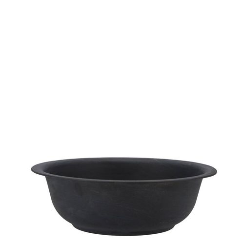 Zink Schale matt schwarz d22cm h7cm