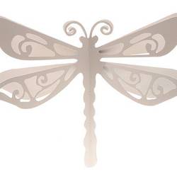 Wandaufhänger Libelle creme D50cm