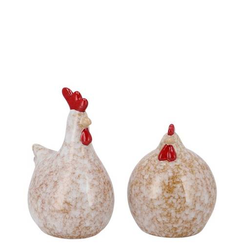 Huhn Strahlsand braun 09x09x11cm