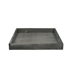 Holz Schale Viereck grau D30cm H04cm