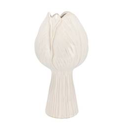 Keramik Vase Tulpe weiss 17x17x32cm