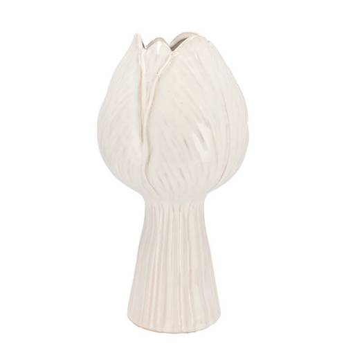 Keramik Vase Tulpe weiss 17x17x32cm
