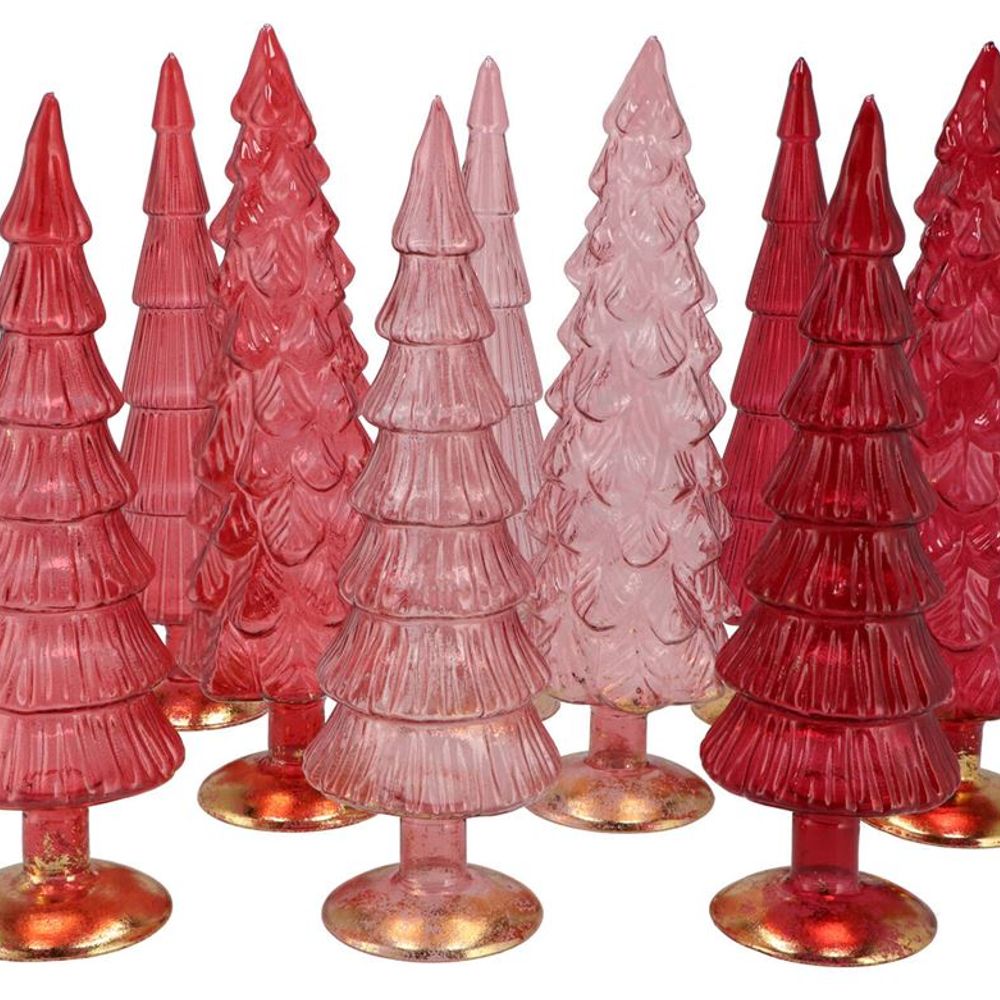 Weihnachtsbaum rot glas 9x35cm