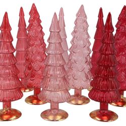 Weihnachtsbaum rot glas 9x35cm