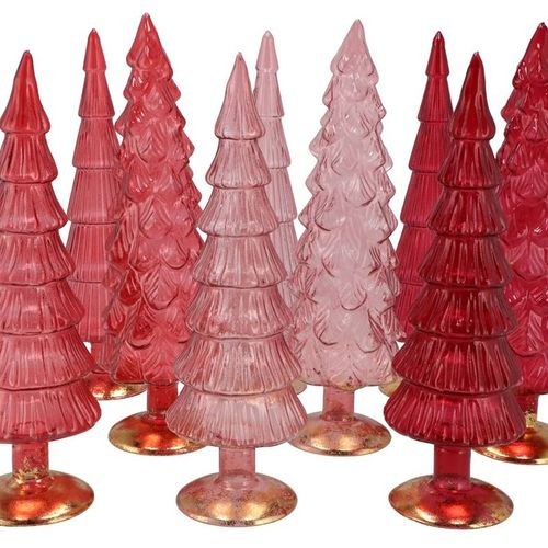 Weihnachtsbaum rot glas 9x35cm