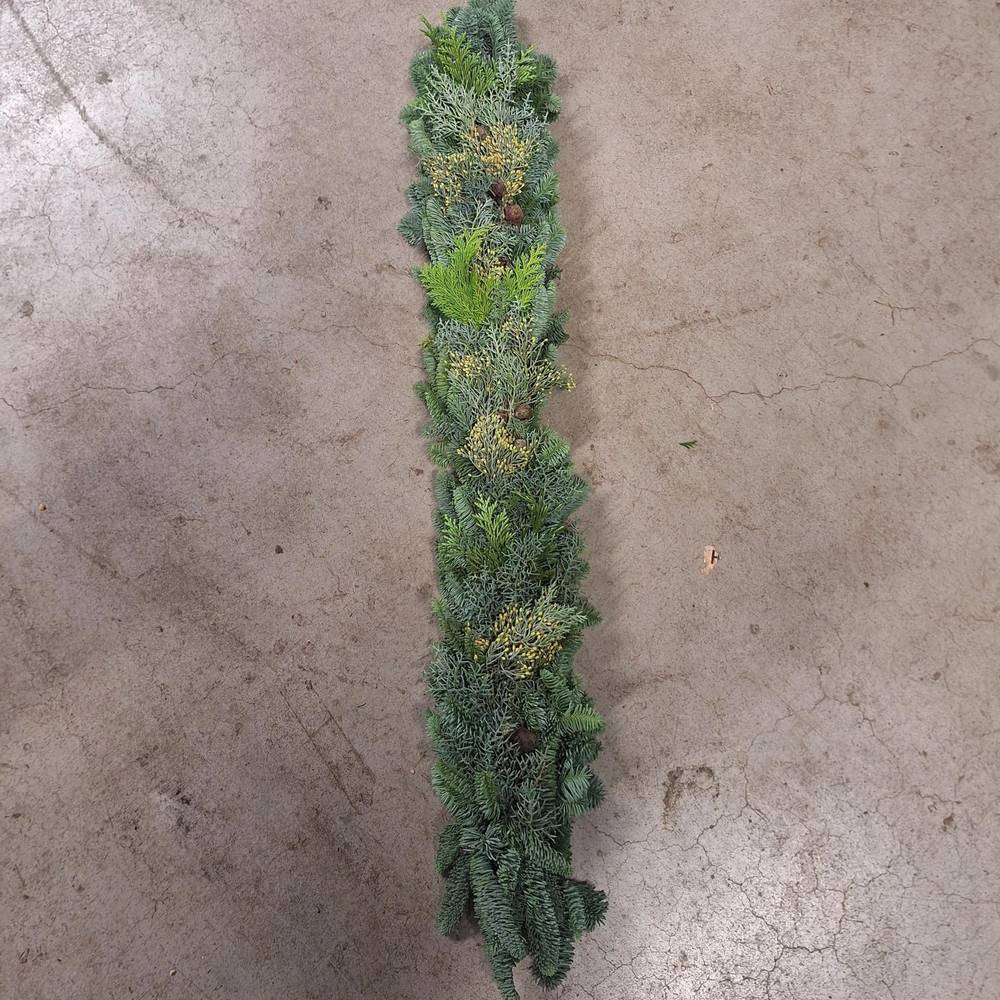 Tischgirlande Advent 90cm auf Holzstab