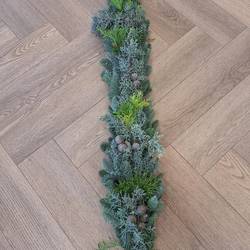 Tischgirlande Advent 90cm auf Holzstab
