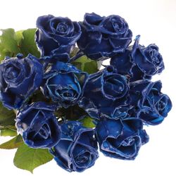 Rose blau Wachs (W5)  70cm