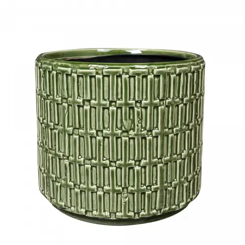 Keramik Übertopf Floor grün D21cm H19cm 