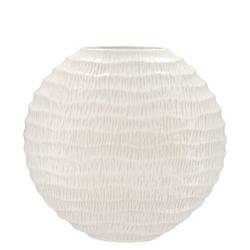 Keramik Vase Lima Oval weiss 31x12x30cm 