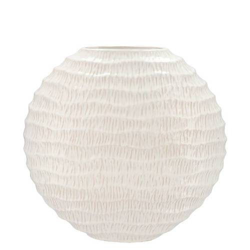 Keramik Vase Lima Oval weiss 31x12x30cm 