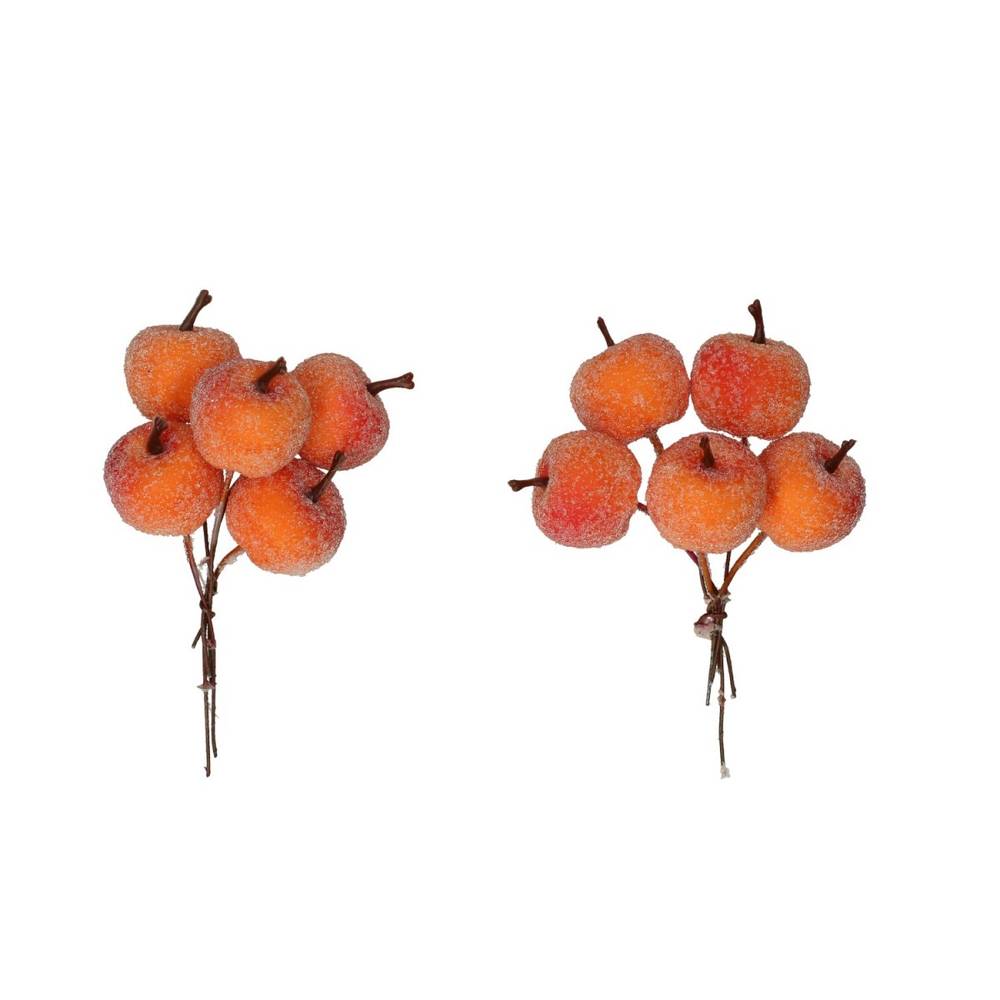 Apfel frosted auf Draht orange D03cm x20  