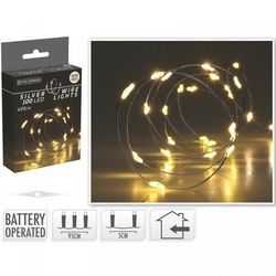 Silberdraht LED warm weiss 100L 5m