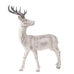 Hirsch weiss getüncht 58x20x63cm