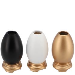 Ostereiervase gold/schwarz/weiss P/1 5x5x