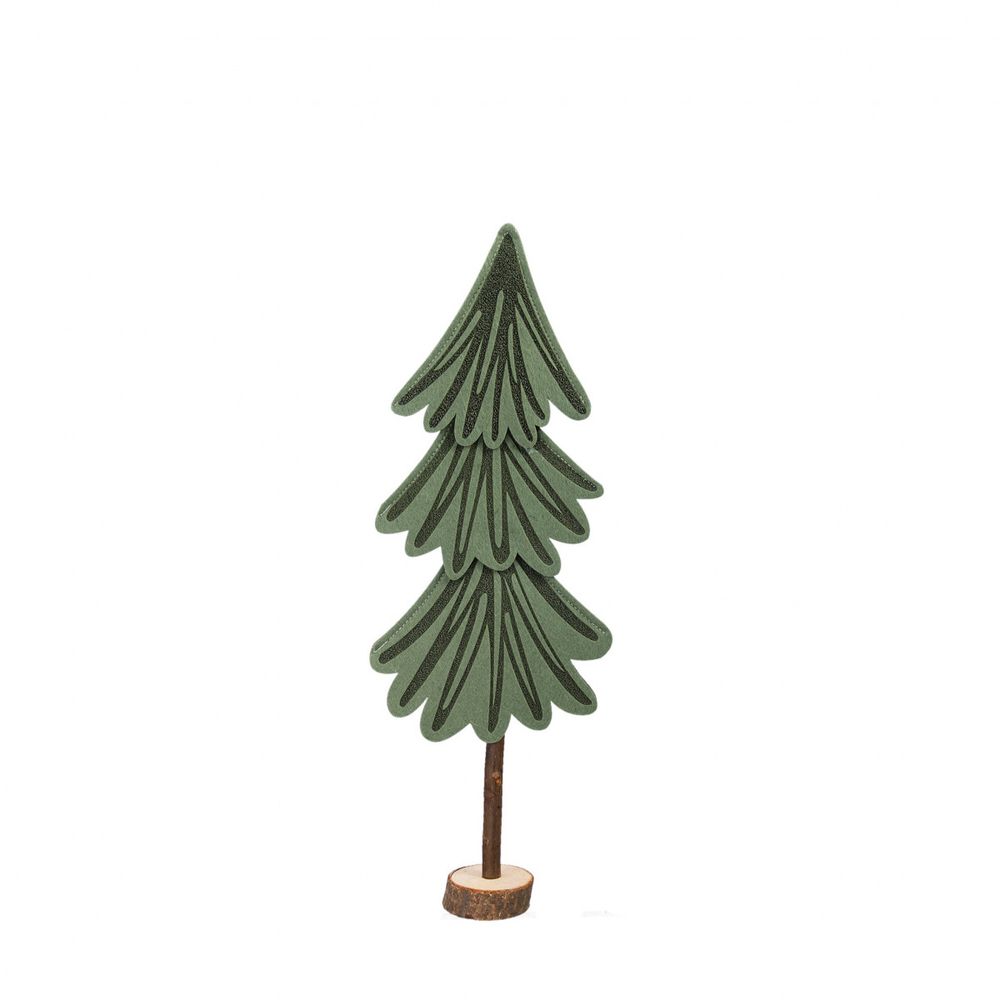 Deko Baum Filz grün D13cm L38cm