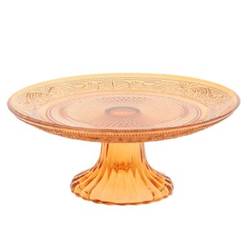 Glas Kuchenplatte Julia orange D18cm H07cm