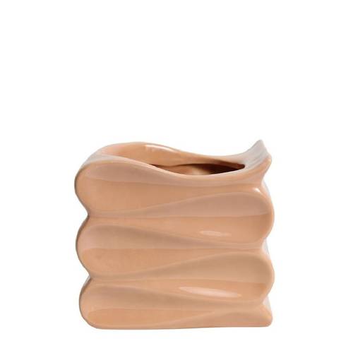 Keramik Topf Wave orange D16/13.5cm H14cm
