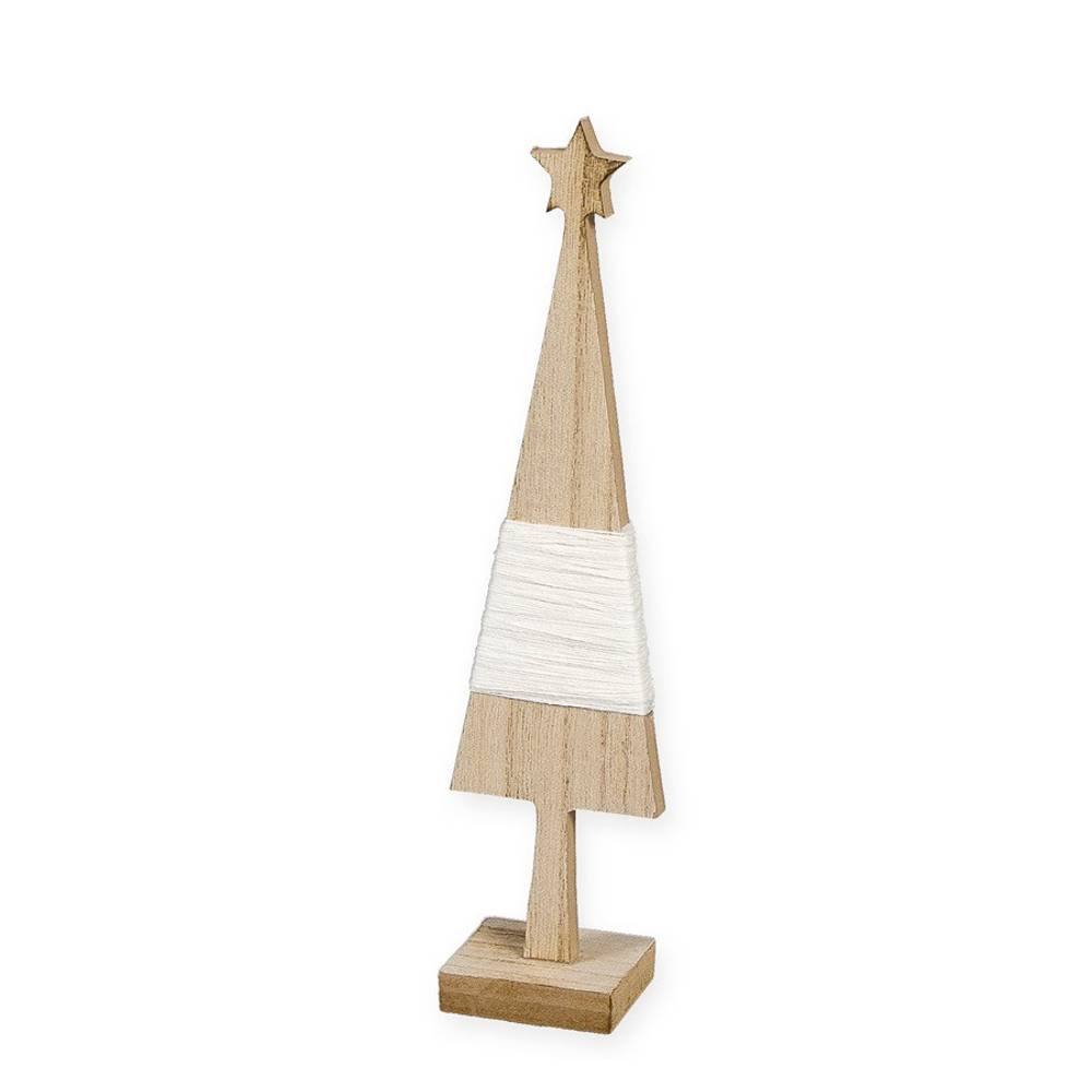 Baum Holz Seil weiss D06cm H25cm 