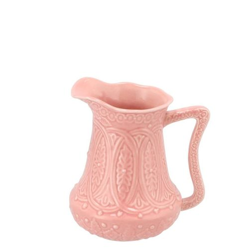 Keramik Kanne rosa 14x11x15cm