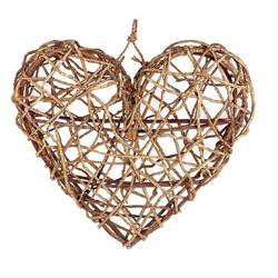 Hänger Herz Rebe natur D40cm H15cm