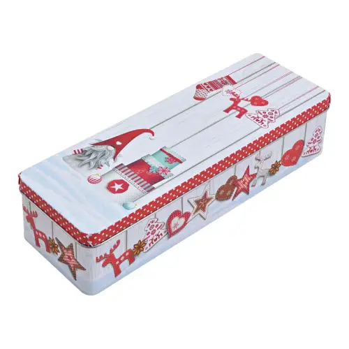 Dose Wichtel Metall bunt 29x07x10cm