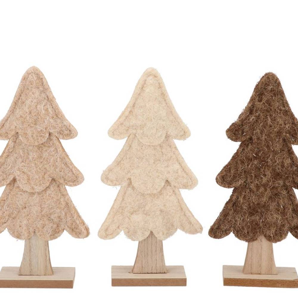 Deko Weihnachtsbaum Lauren mix braun 12x04x21 cm
