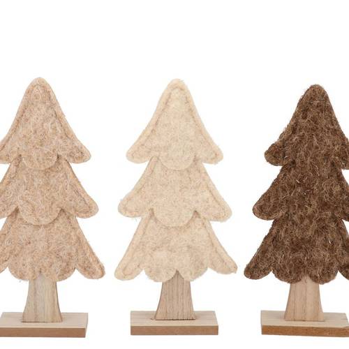 Deko Weihnachtsbaum Lauren mix braun 12x04x21 cm