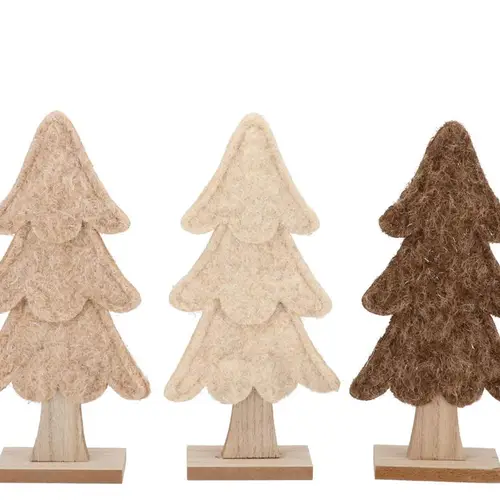 Deko Weihnachtsbaum Lauren mix braun 12x04x21 cm