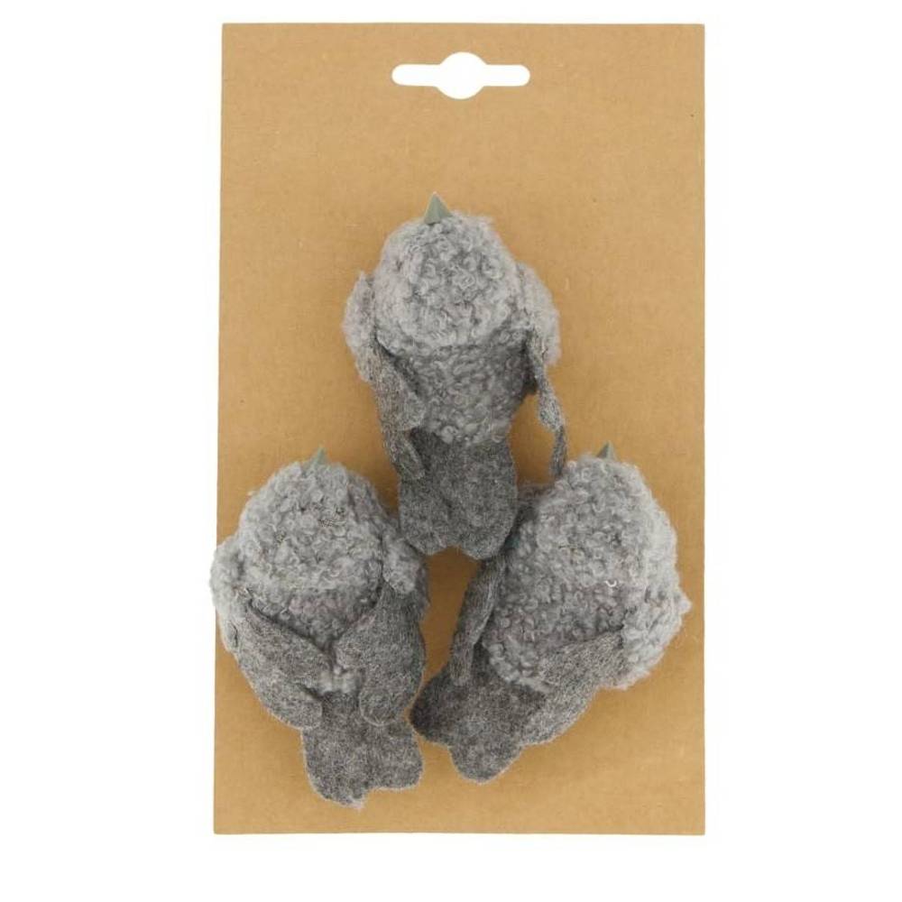 Vogel grau 08.5x05x04cm 