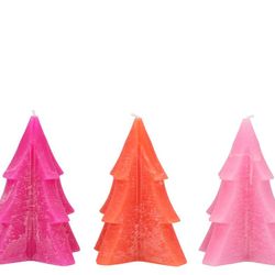 Kerzen Baum Frosty pink mix 7x12cm