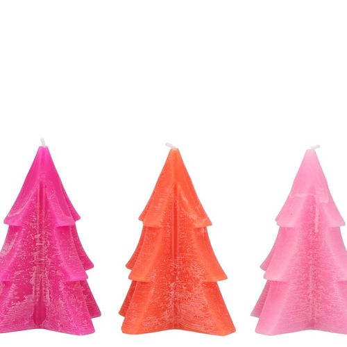 Kerzen Baum Frosty pink mix 7x12cm