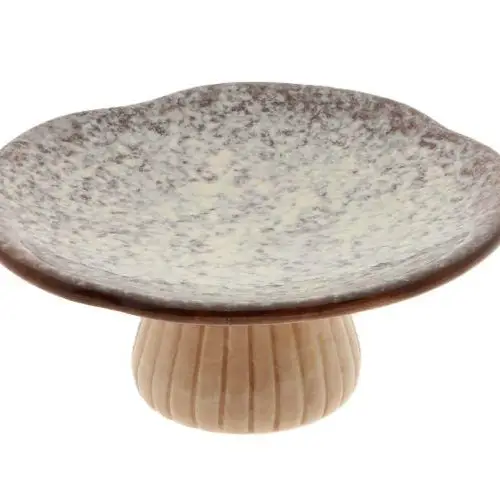 Keramik Teller Dolo dunkel braun D17cm H07cm