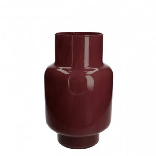Glas Vase Pien weinrot D19cm H31cm