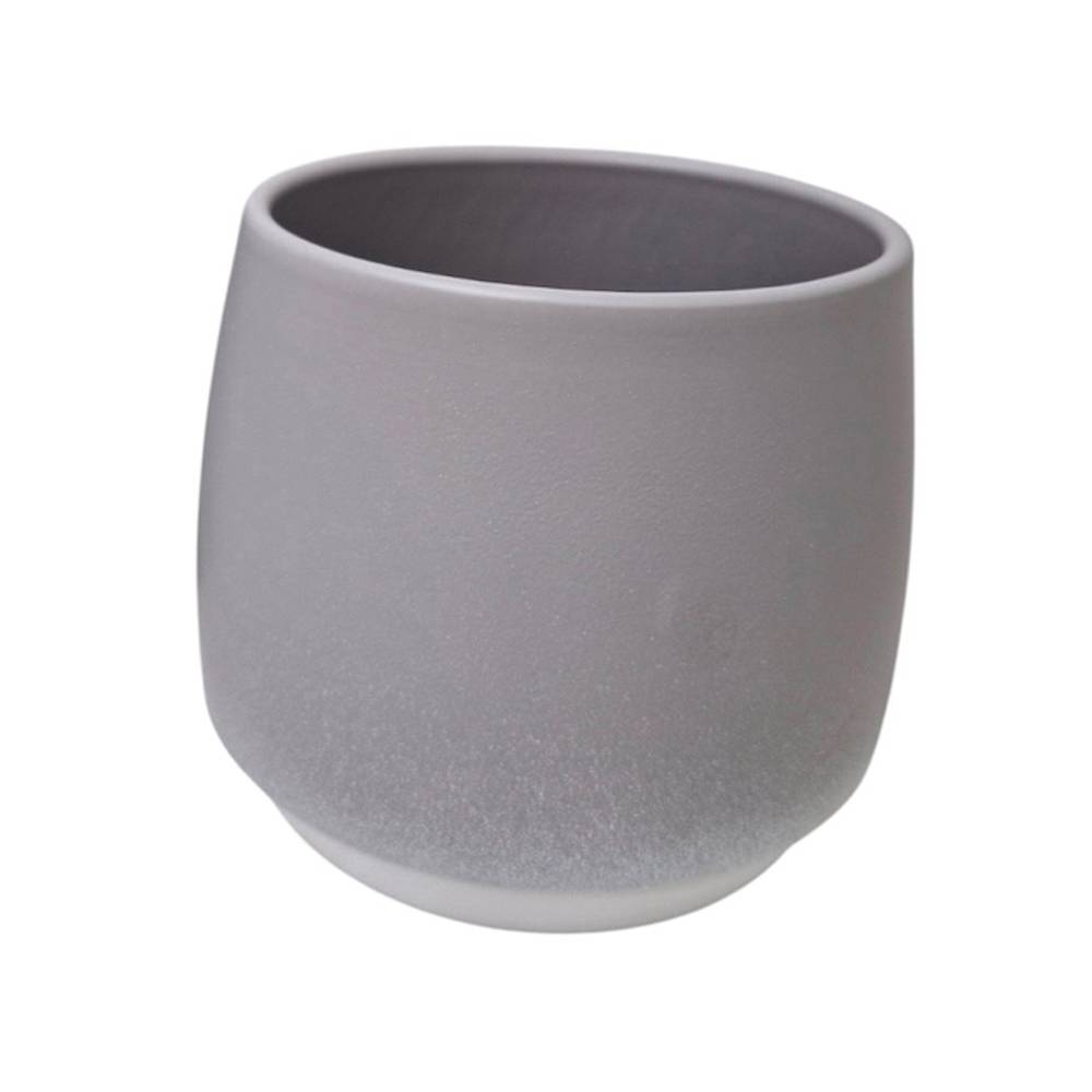 Keramik Orchidee Übertopf Lasur grau D15cm H11.5cm