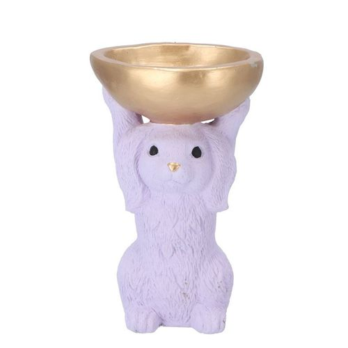 Schale Hase lila 15x13x23cm