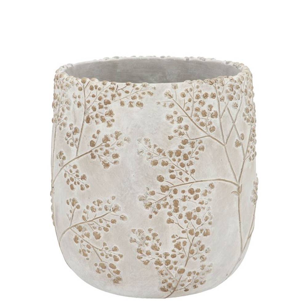 Keramik Übertopf Alaska Gypsy grau 16x16x15cm