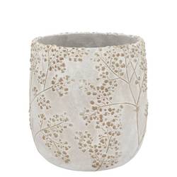 Keramik Übertopf Alaska Gypsy grau 16x16x15cm