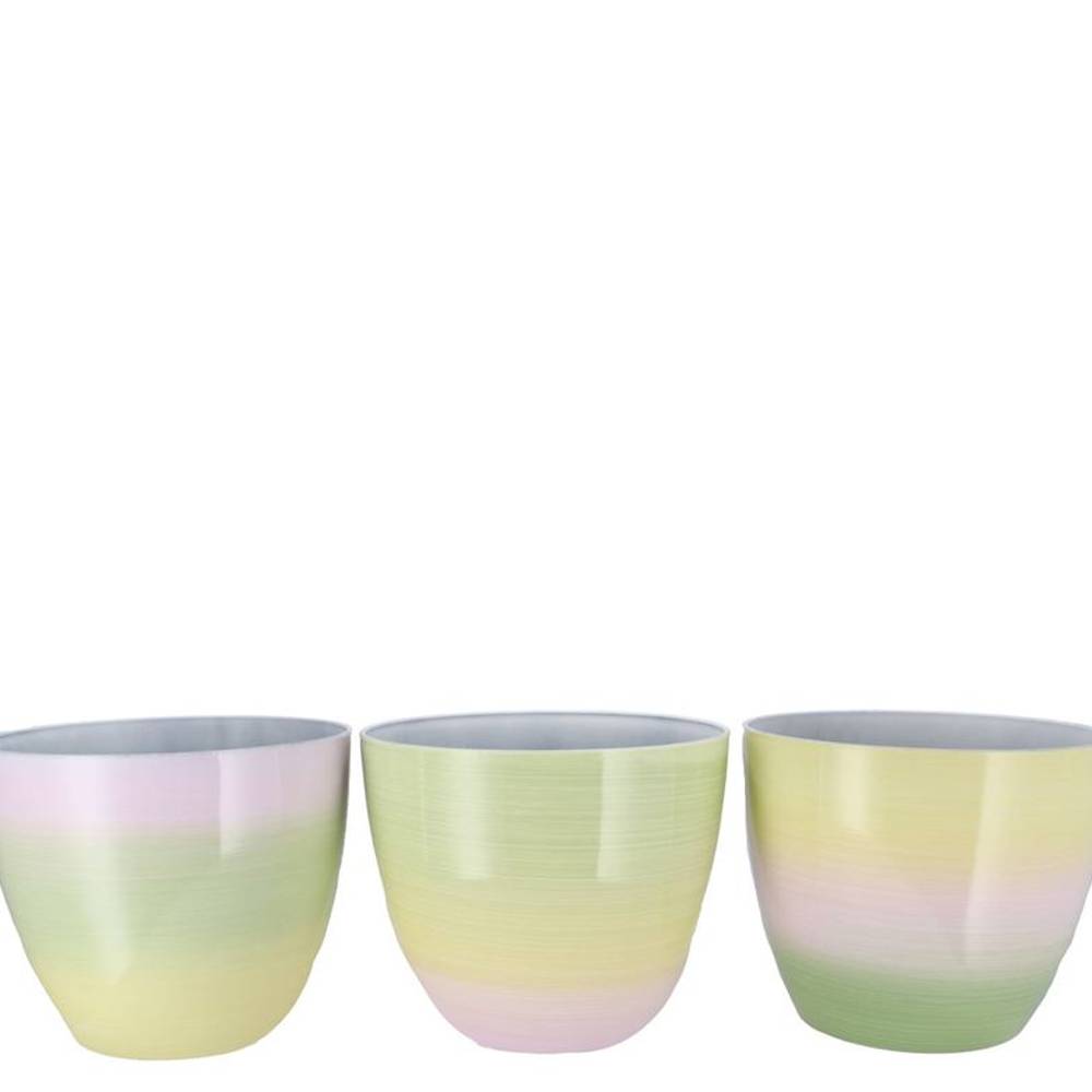 Melamine Übertopf Rainbow mix pastel D22cm H19cm