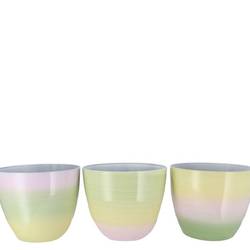 Melamine Übertopf Rainbow mix pastel D22cm H19cm