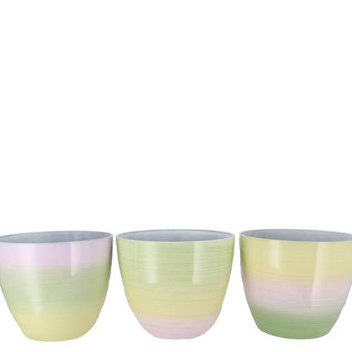 Melamine Übertopf Rainbow mix pastel D22cm H19cm