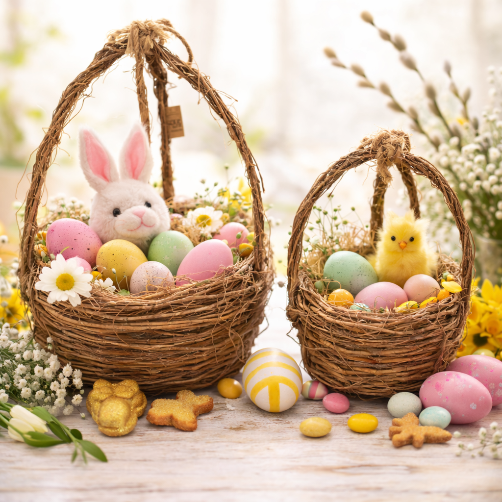 Korb Henkel Weide braun 2/Set D25cm H40cm