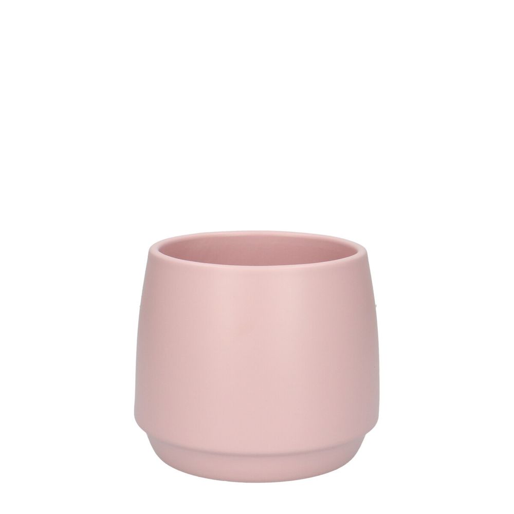 Keramik Übertopf Lucca hell rosa D12cm H10.5cm