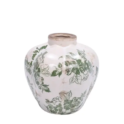 Keramik Vase Jona grün D17cm H17cm 