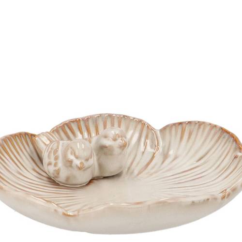 Vogelschale Sifan weiss 26x26x07cm