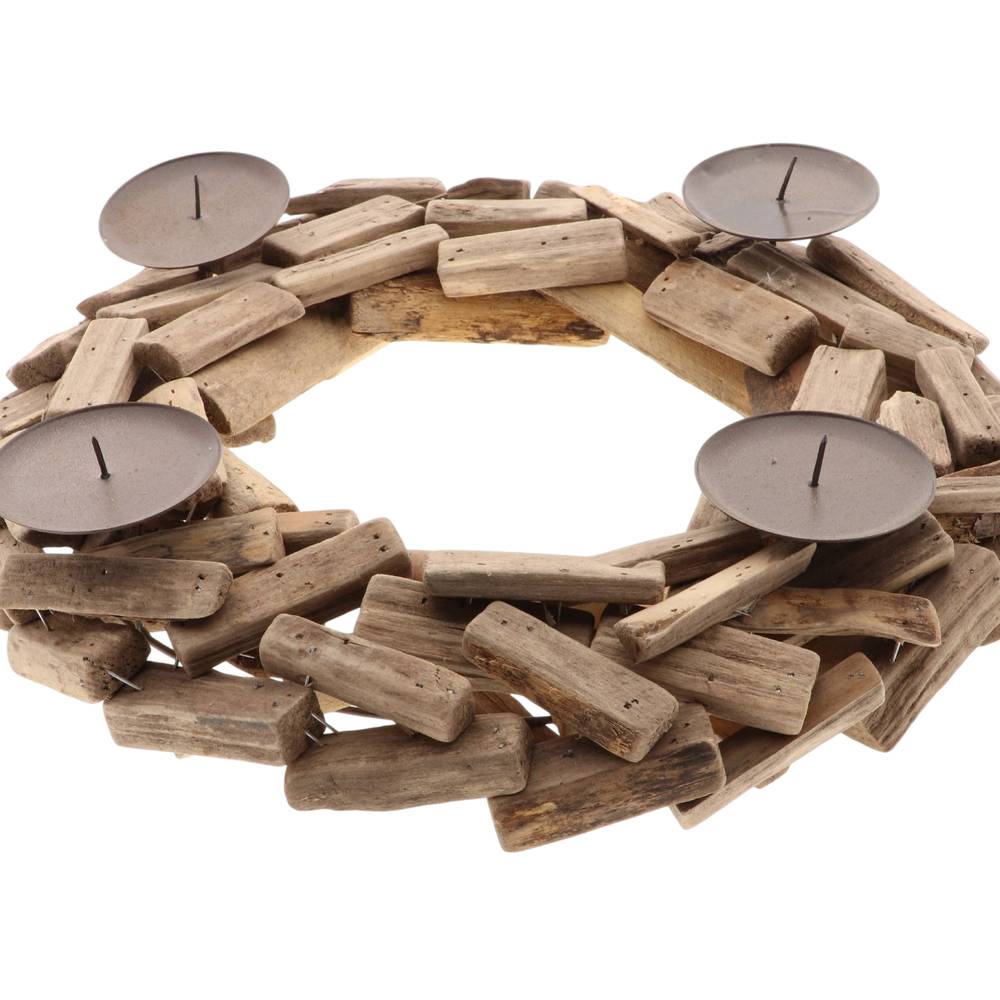 Kerzenständer Davos Holz D40cm H07cm