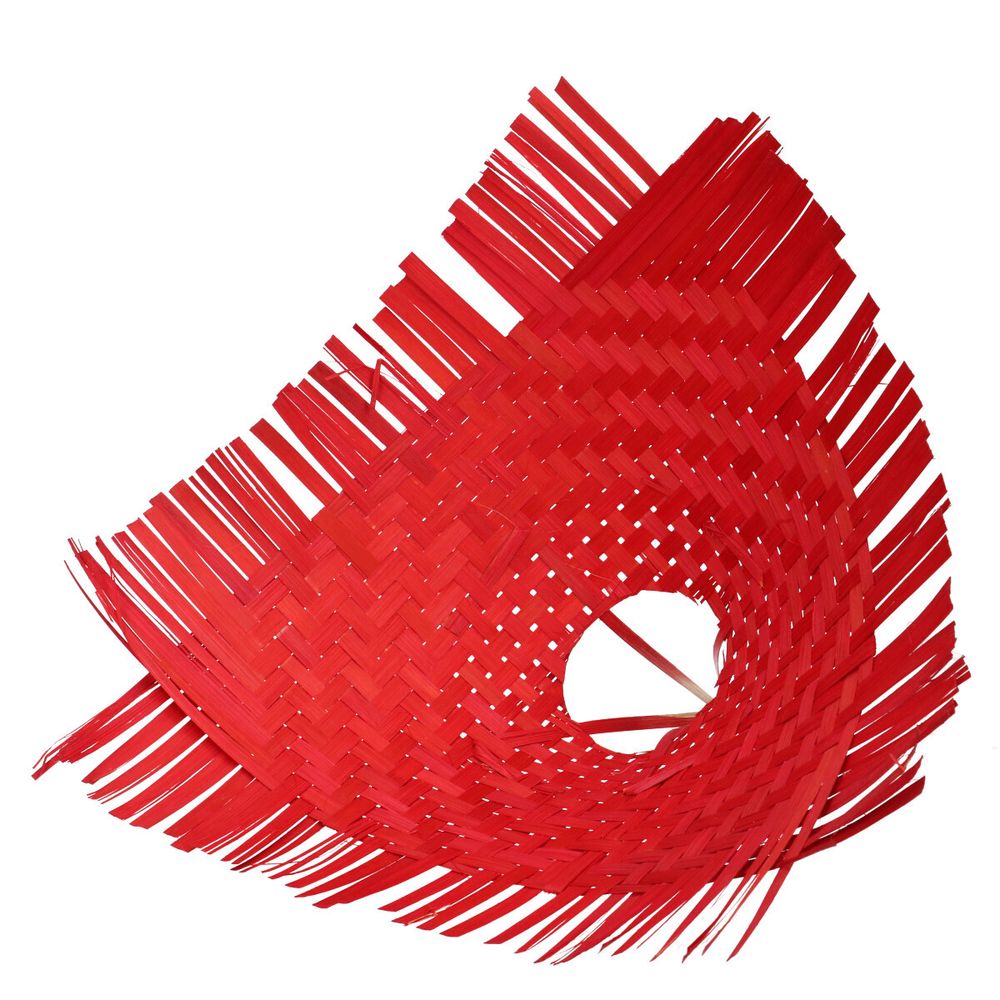 Strausshalter Bambus rot flechten D34cm