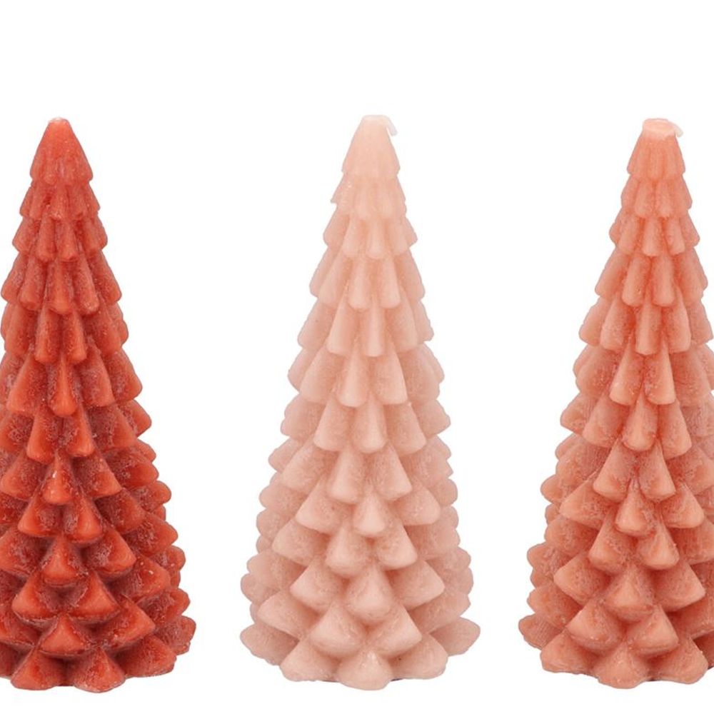 Kerze Weihnachtsbaum braun mix 5.8x12cm 