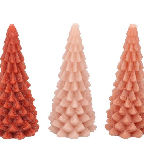Kerze Weihnachtsbaum braun mix 5.8x12cm 